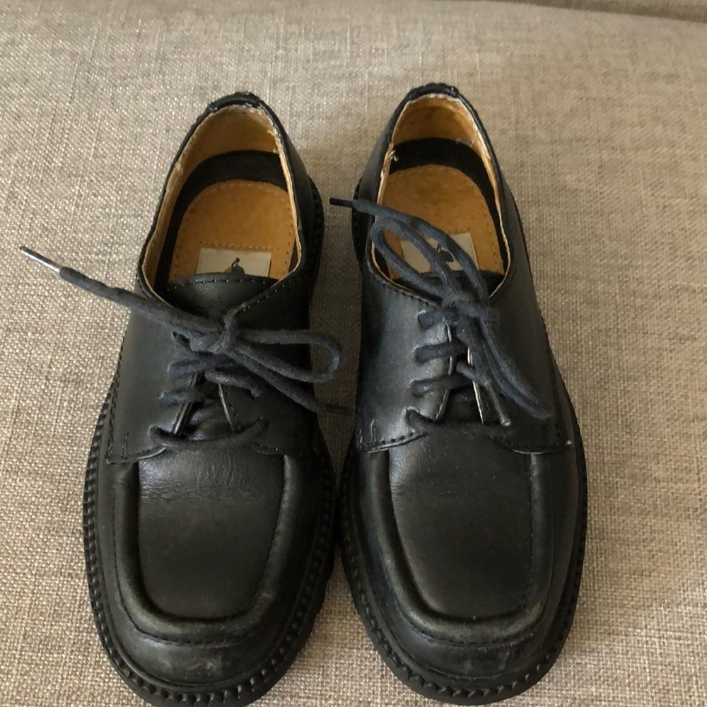 Boys black dress  shoe SZ 10